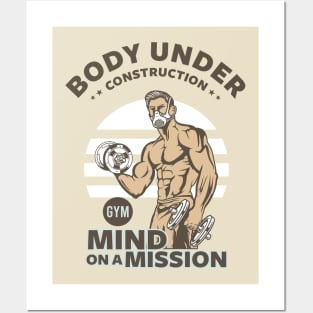 MIND AND BODY CONSTRUCTION GYM Posters and Art